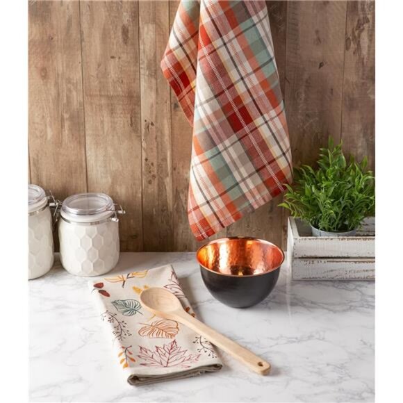 DII Fall Basics Kitchen Dishtowel Collection Printed & Plaid Fall Dish Towel - Picture 2 of 7